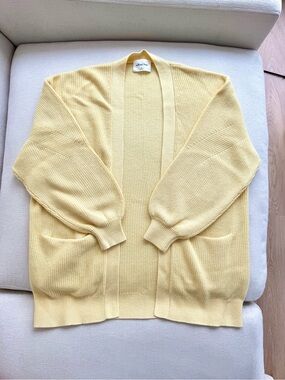 BNWOT Aritzia Wilfred Free Unwind Cardigan in Butter Yellow (XS)